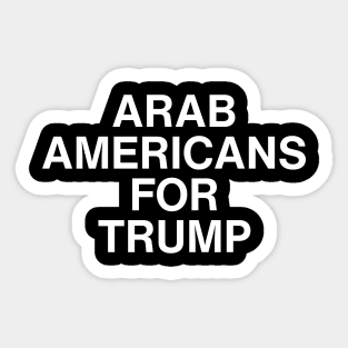 Arab Americans For Trump 2024 Election Sticker